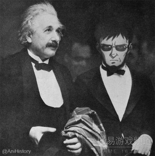 当二次元人物闯进三次元历史中时，竟毫无违和之感，如此和谐，仿佛本就存在于此历史瞬间（1）：爱因斯坦和碇源堂，1931