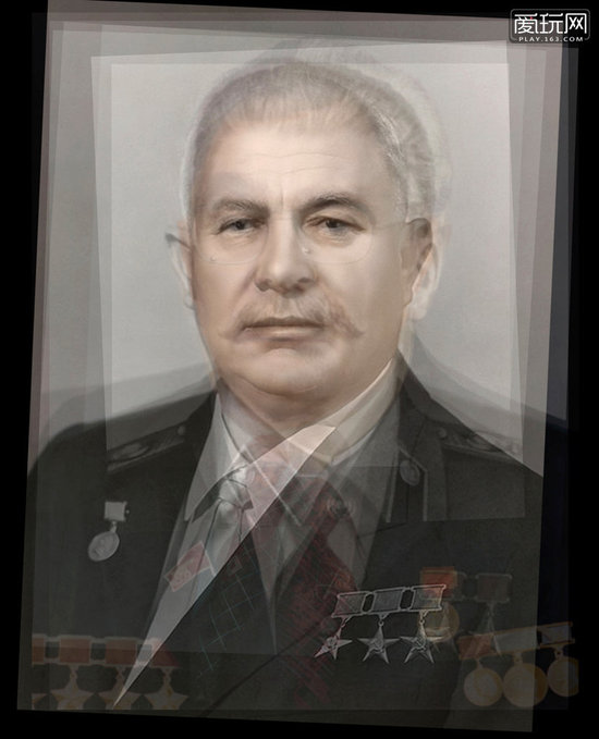 把各国领导人的肖像层层叠加，你会看到某种有趣的相似性，并从中体会到一种权力的美学（4）：1917年至1991年的所有苏联领导人。