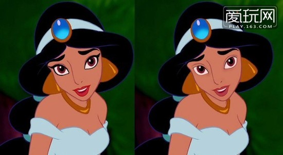 原来迪斯尼姑娘们也是需要化妆出门的……动漫人物的眼睛也是需要眼线和眼影将其衬托大的。（2）